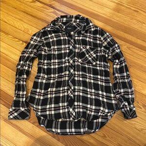 Rails Black and White Casual Button Down Shirt